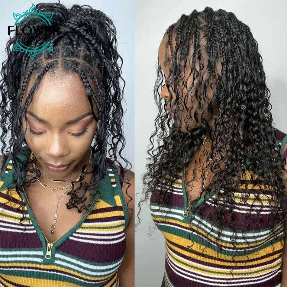 Human No Weft Braiding Loose Wave Full Ends Extensions 3pcs Bulk Bundles Wholesale For Boho Braids Hair