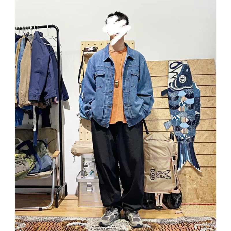 Arrival Cityboy Loose Silhouette Workwear Denim Jacket Washed Old Texture Youth Mens Japanese Coat 250614