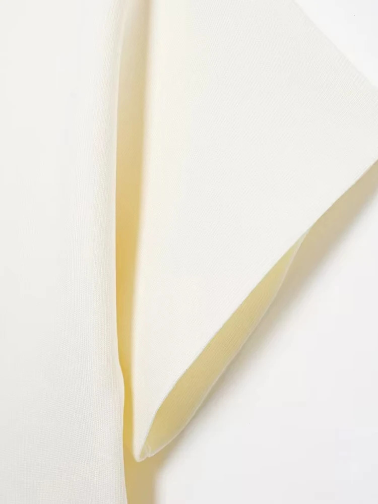 TRZAWomens Front Golden Buttons Knit Cardigan Sweater V Neck Wide Short Sleeves Female Outerwear Chic Tops Fashion 250612