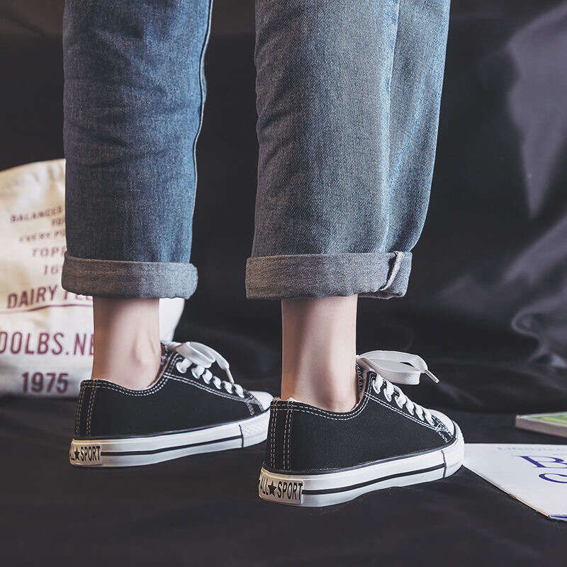 2025 Classic Canvas Shoes for Women, Student NEW Korean Style Spring Couple's Harajuku Low-top Trendy Sneakers