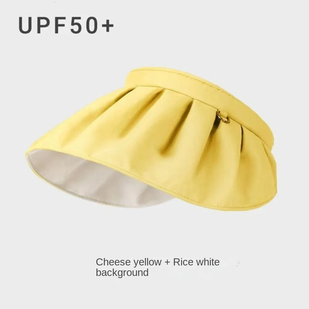 All-match UV Protection Empty Top Shell Hat UPF50 Breathable Sunshade Hat Large Brim Face Cover Sun Protection Hat Women 250610