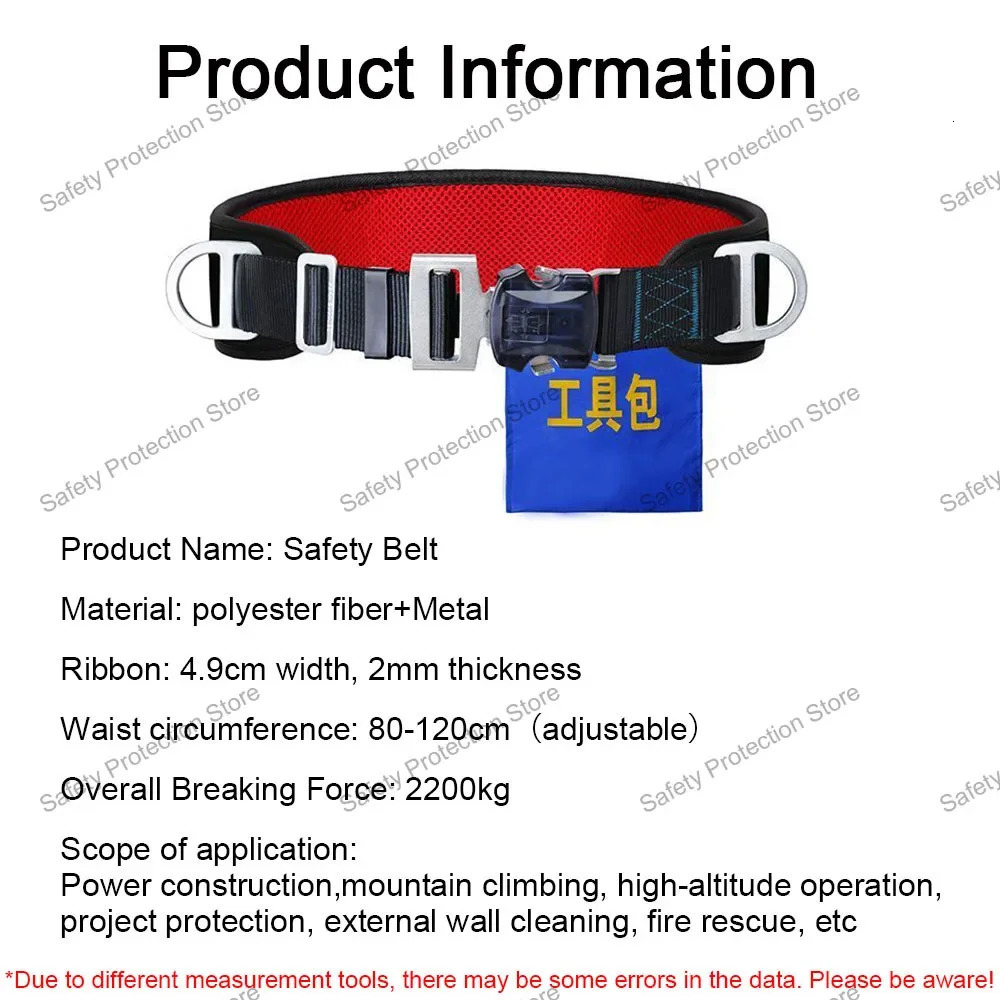 Single Waist Safety Belt Highaltitude Work Harness Rope Outdoor Climbing Training Electrician Construction Protective Equipment 250611