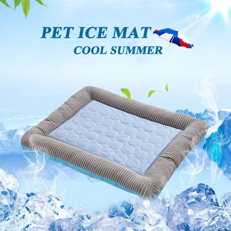 Cooling Pad Bed for Dogs Cats Puppy Kitten Cool Mat Pet Blanket Ice Silk Material Soft for Summer Sleeping Pink Blue Breathable 250614