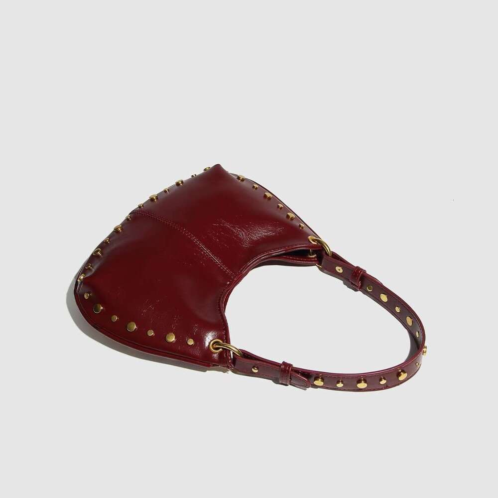 Free shipping designer bag Luxury ZR Home Spanish Women s New High end Studded Rivet Decorated Shoulder Magnetic Closure Underarm Crossbody Bag Handba