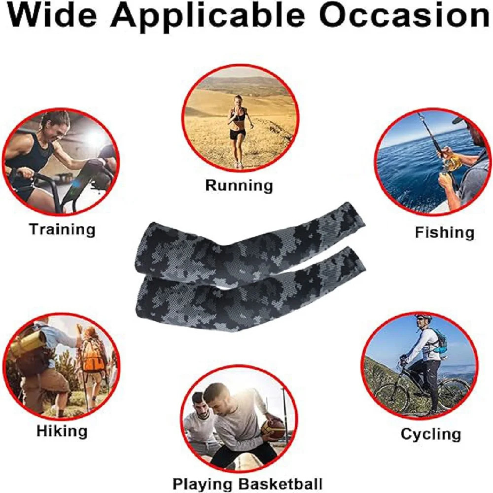 1Pcs Unisex UV Protection Arm Cooling Sleeves Ice Silk Arm Cover Sun Protection Arms Sleeve Compression Arms Sleeve Cycling 250610