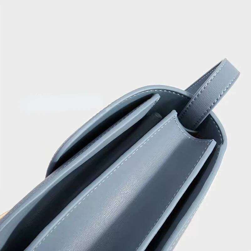 Factory Genuine Leather Ladies Tofu Bag Design Handbag Purse Small Shoulder Brand Gray Crossbody Bags For Women 2025