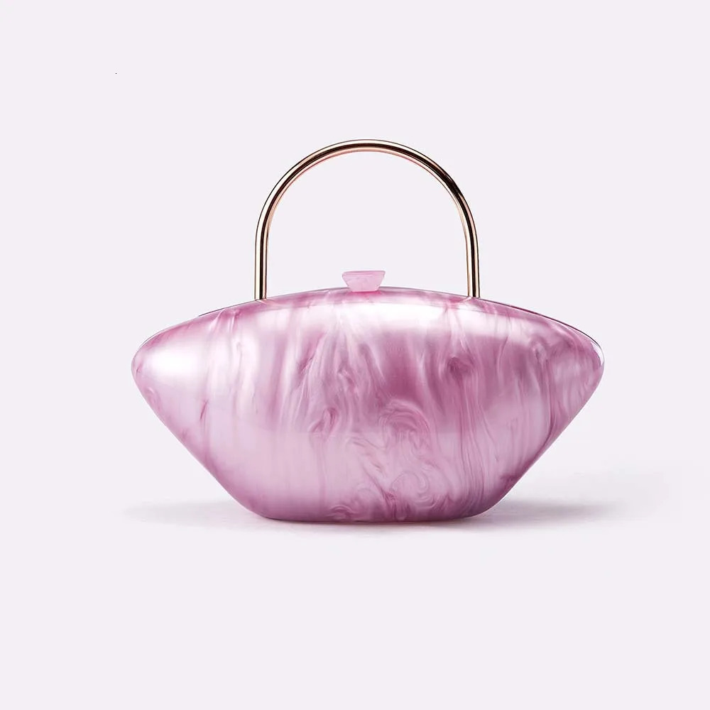 Designer Solid Shell Wedding Party Clutch Purse Dress Banquet Handbag Wallet Stylish Women Acrylic Evening Messenger Bag 250614