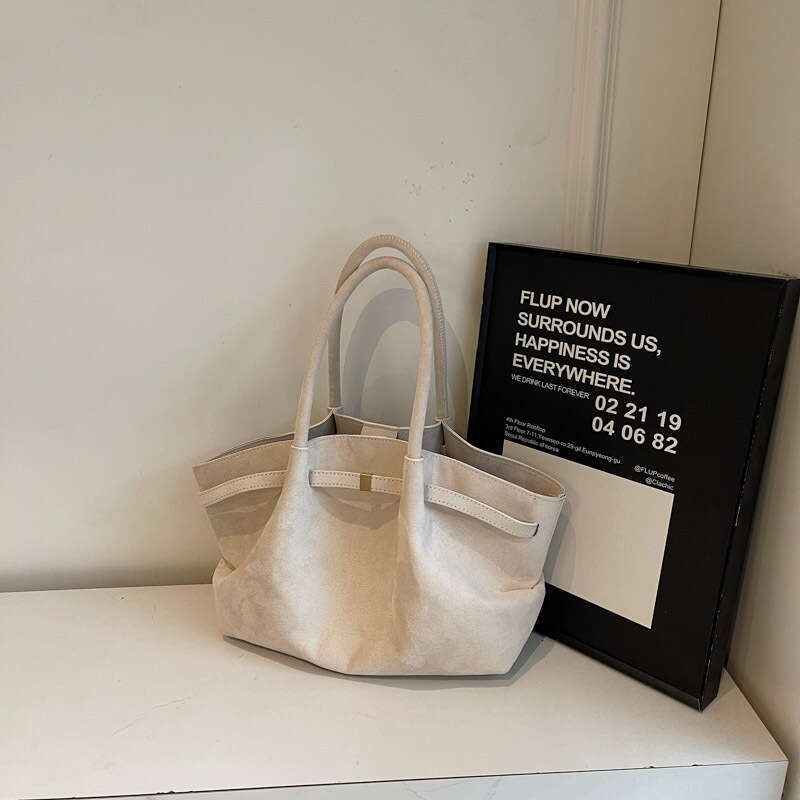 Suede Tote for Women 2025 New Style Women's Autumn Winter High-end Underarm Bag Niche Design Handbag