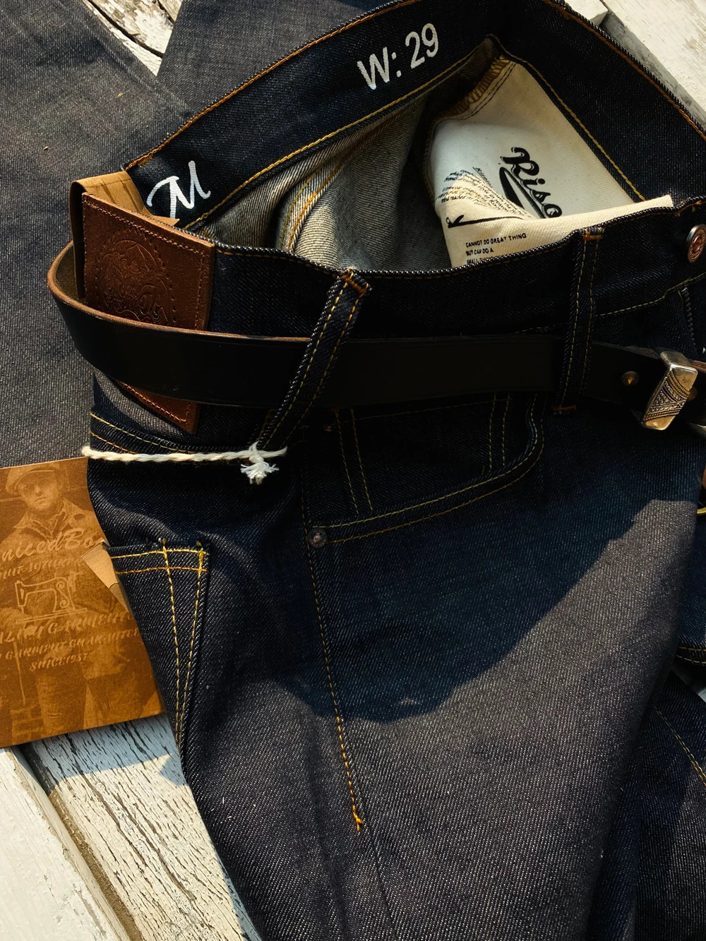 Tailor o American Retro Classic 14OZ Original Color Red Line Denim MidWaist Micro Tapered Pants Pants 250614