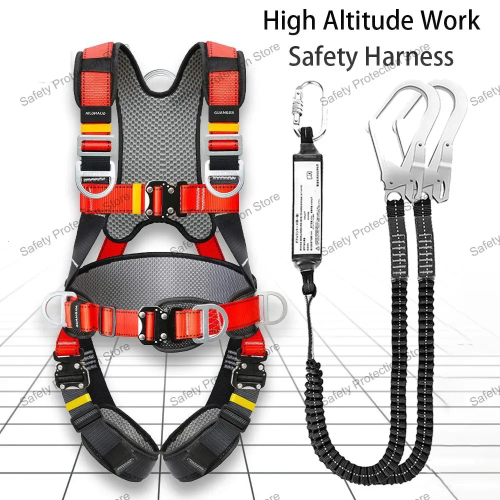 Fivepoint High Altitude Work Safety Harness Full Body Belt Rope Outdoor Climbing Construction Protect Equipment 250611
