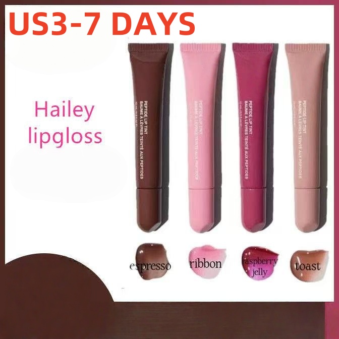 2025 Makeup Gloss Lip Plumper 10Ml Liquid Lipstick Espresso Raspberry Jelly Ribbon Hailey Lipbalm Moisturizing Shiny Glitter Lipgloss Beauty Cosm