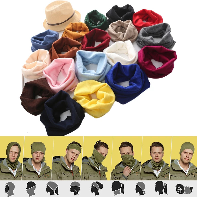 Basic Neck Gaiter Women Men Knitted Cashmere Col Turtleneck Neck Warmer Unisex Wool Pullover Scarves Neck Protector Mock Collar 250610