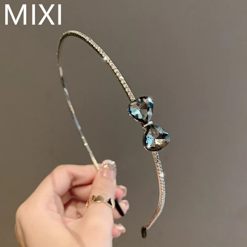 Elegant black bow crystal fine hair accessories headband Hair clips for women Womens Japanese Korean Hair bands headwear 250610
