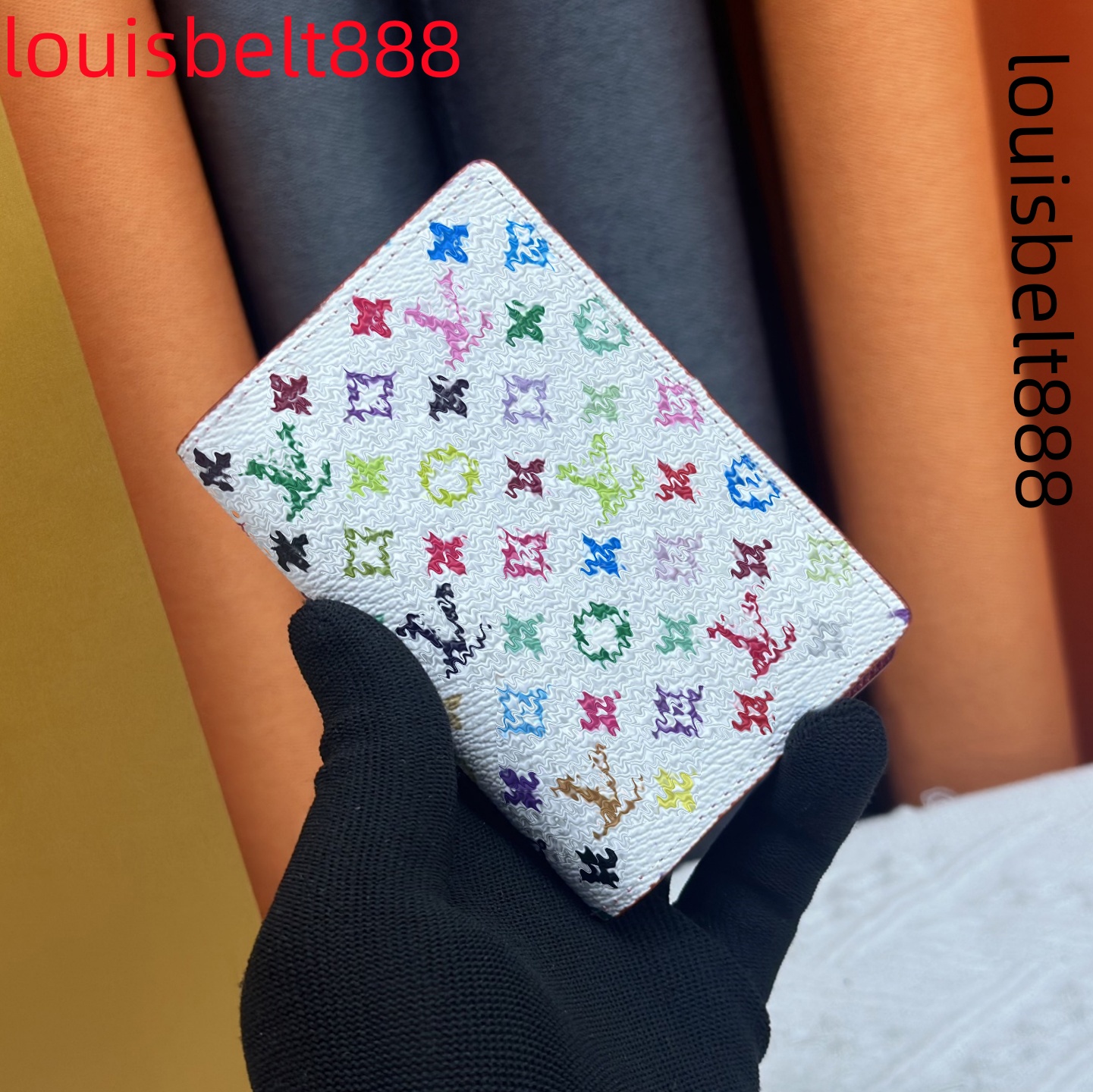 Designer men Wallet Takashi MURAKAMI Multiple Wallet POCKET ORGANIZER leather card holders short wallets money purse flower letters credit Free Shipping 63144