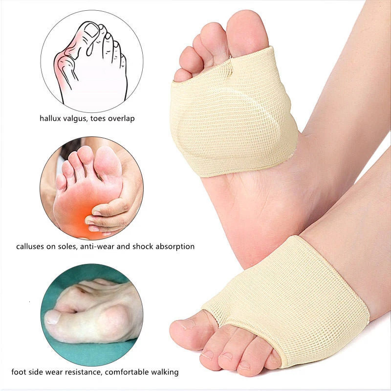 Silicone Gel Forefoot Pad High Heels Half Insoles Hallux Valgus Corrector Socks Metatarsal Pain Relief Insoles Foot Care Cushion 250613