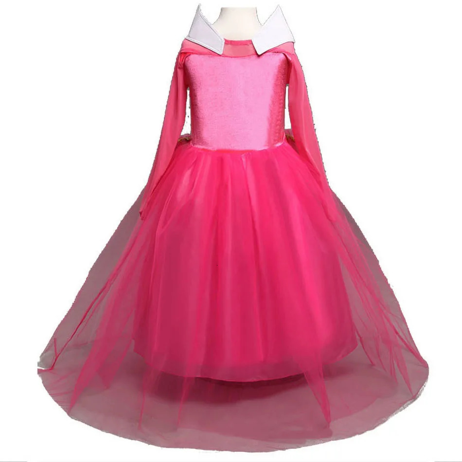 Girl Aurora Dress Sleeping Beauty Costume Kids Princess Dress Children Halloween Birthday Party Outfit Clothes 250614