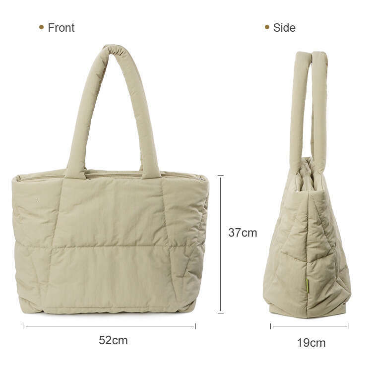 Fluffy Cotton Padded Underarm Fashion Embroidered Shoulder Bag Large Capacity Commuter Casual Handbag for Women