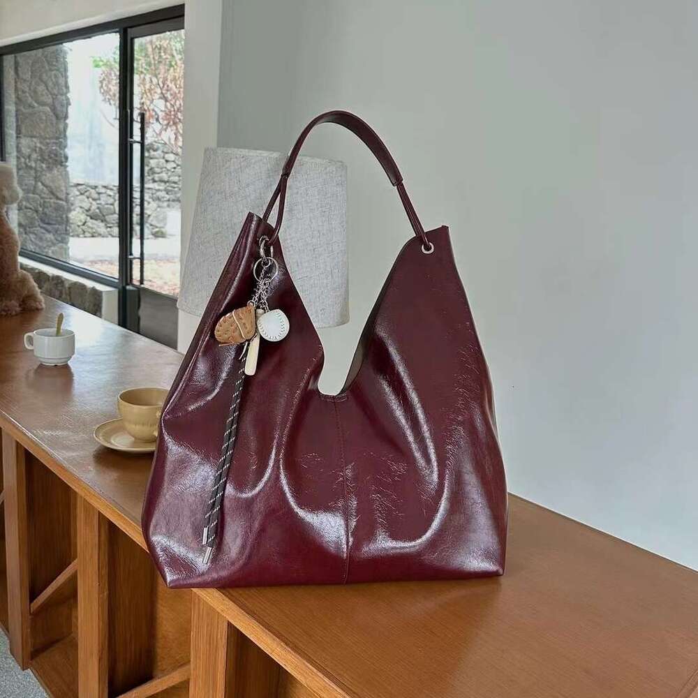 Leather High-end Casual Soft Underarm Large Capacity Tote for Women 2024 New Fashion Single Shoulder Crossbody Bag