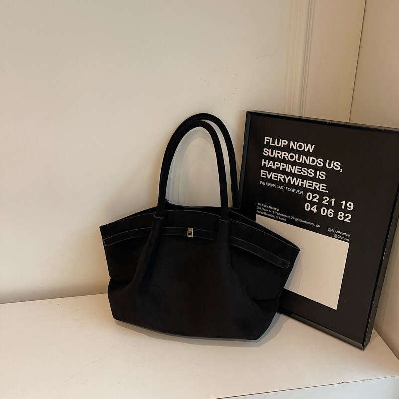 Suede Tote for Women 2025 New Style Women's Autumn Winter High-end Underarm Bag Niche Design Handbag