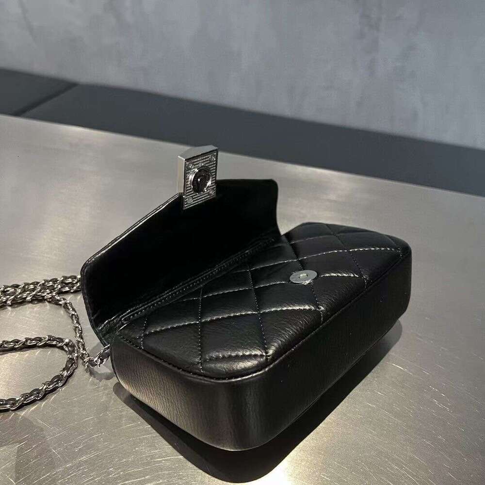 Small Diamond Trendy Chain for Women 2024 New High-End Genuine Leather Versatile Shoulder Crossbody Bag