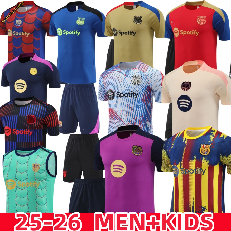 25 26 Barcelone LAMINE YAMAL PEDRI GAVI newtraining suit LEWANDOWSKI FERRAN 23 24 25 Barcelonaes Football Shirt 2025 2026 BarcalonaTracksuit Men Kids KITS