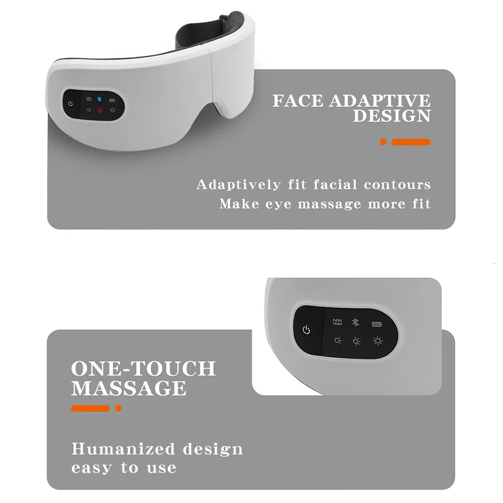 Eye Massager With Heat Vibration Relieve Fatigue Improve Sleeping Smart Eye Mask Wireless Connection Music Office Eye Relaxation 250612