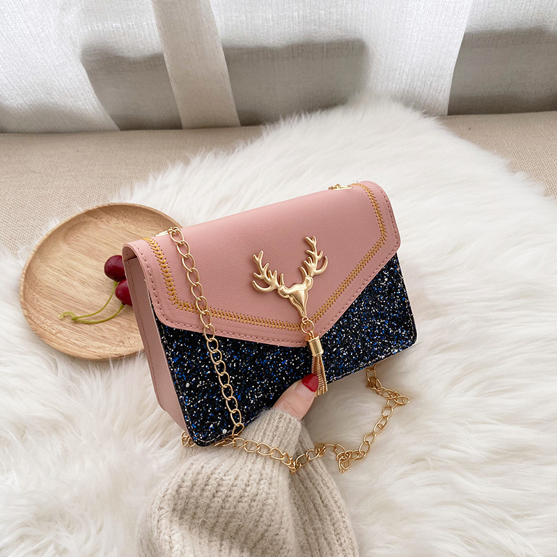 Free Shipping 2025 New Designer Bag Casual Boutique Shopping Bag Square Tassel Sequin Phone Bag Women's High-end Trendy Handbag