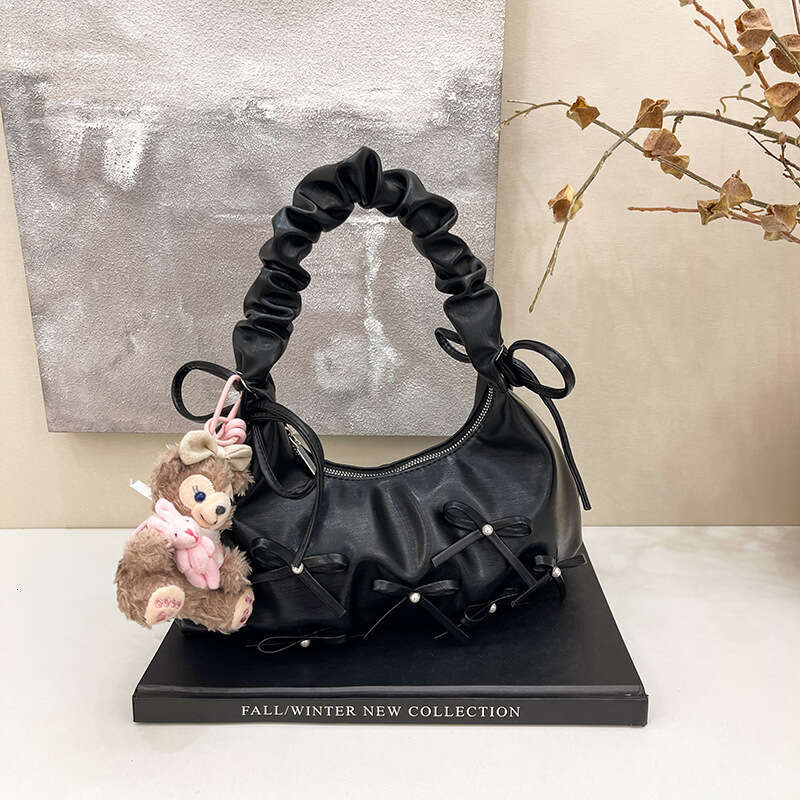 Korean Style Niche Pleated Handheld Dumpling for Women 2025 Summer New Trendy Casual Fashion Simple Shoulder Bag