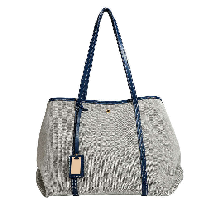 Canvas 2025 New Casual Tote Fashion Versatile Shoulder Handbag Women Shopping Large Capacity Bag
