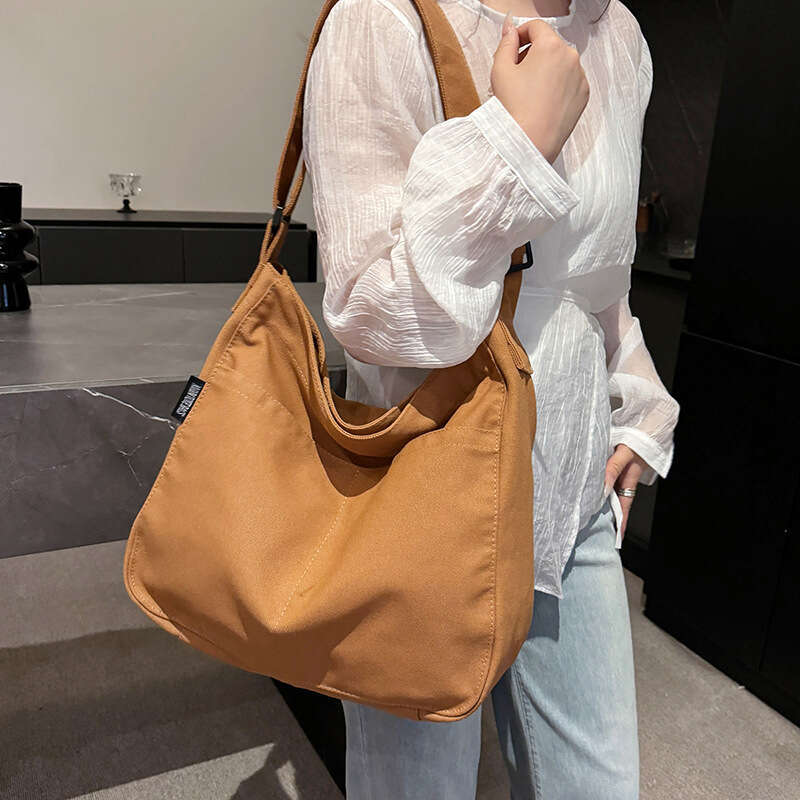 Canvas Crossbody Ins Large Capacity Casual Tote Shoulder Forest Style College Student Class Bag for Women