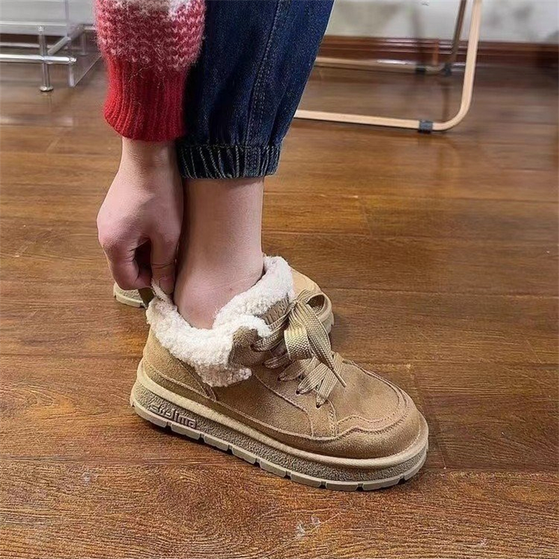 hot Free shipping designer Boots for woman cotton shoes winter keep warm plush Fashion Boots vintage casual platform brown khaki snow boots