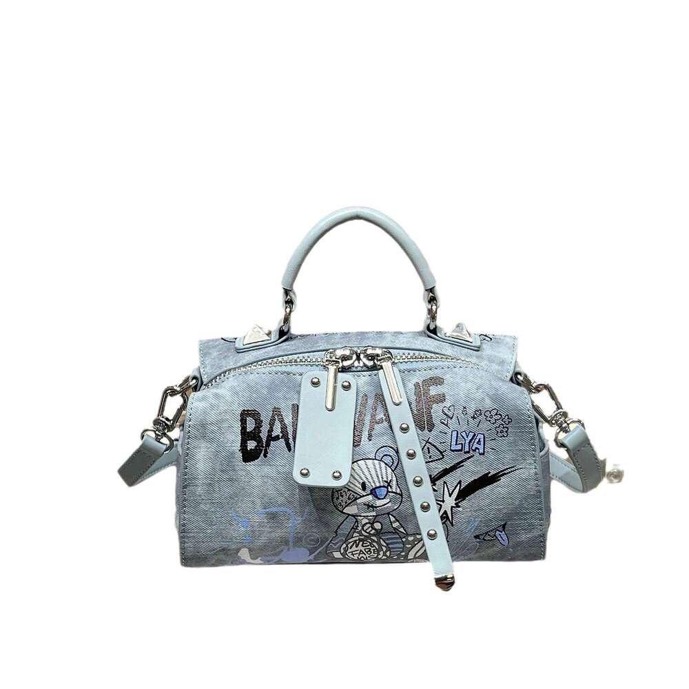 Princess KB 2024 Bunny New Denim Cartoon Handbag Pillow for Women Niche Fashion Versatile Crossbody Small Bag