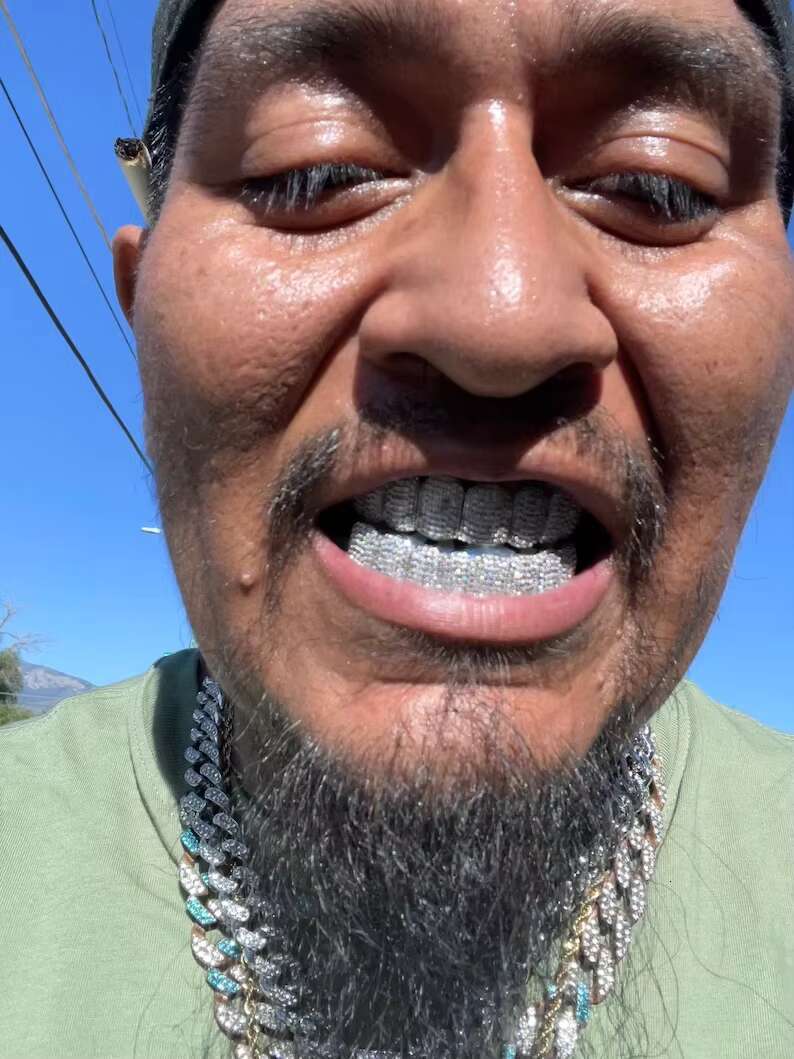 VVS Moissanite Hiphop Iced Out Grillz Teeth 925 Sterling Silver Pass Diamond Tester Moissanite Grillz Custom