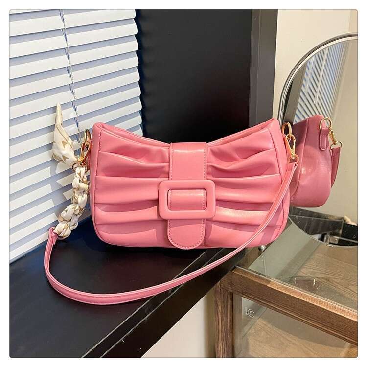 Summer Trendy Bags for Women 2025 New Versatile Crossbody High-end Niche Pleated Shoulder Underarm Bag