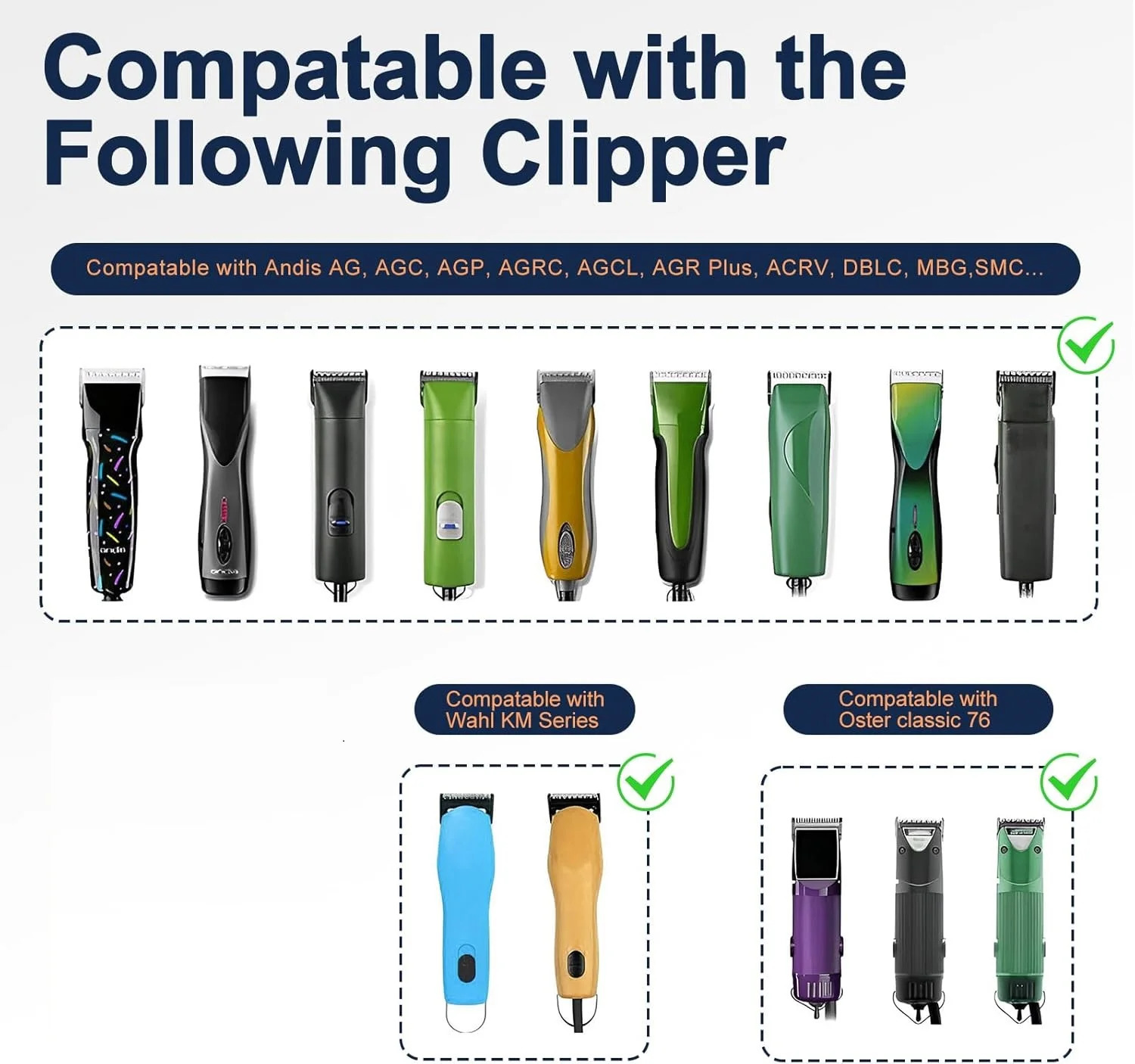 Detachable Pet Dog Grooming Clipper Ceramic Edge Blade Compatible with most AndisOster A5Wahl KM10 Series Clippers 250614