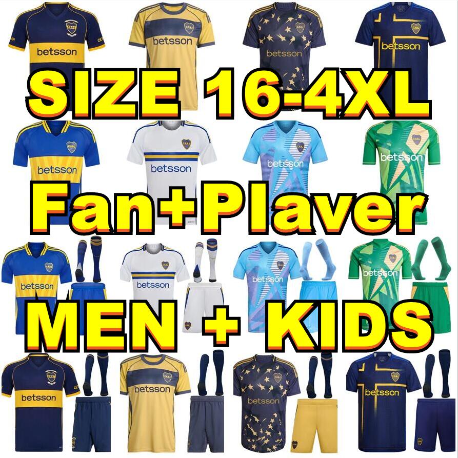 24 25 26 CA Boca Juniors MARADONA TEVEZ soccer jersey CAVANI home men kit ALEXIS DE ROSSI 2025 2026 Fans players CARLITOS third camiseta futbol football kids