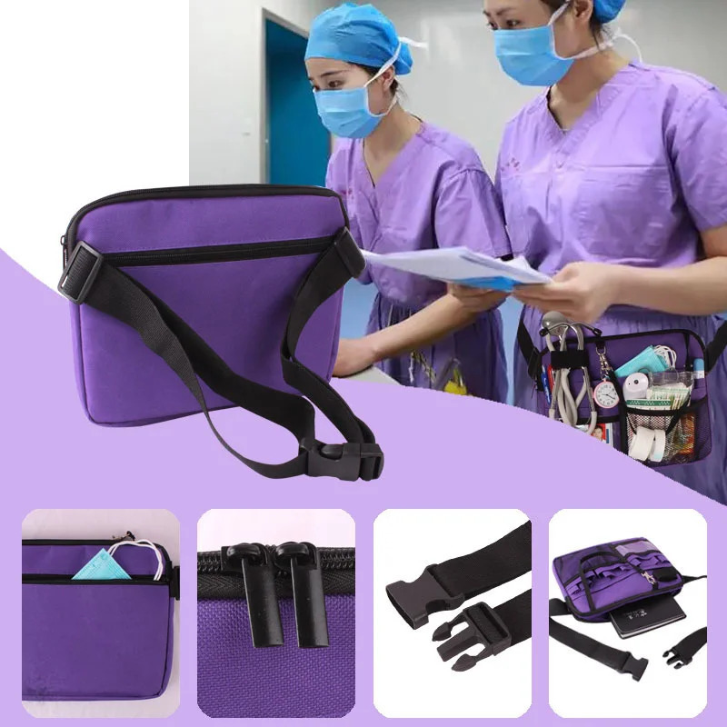 Nurse Fanny Pack Multi Pocket Waist Organizer Belt with Adjustable Strap Pouch Portable 250612