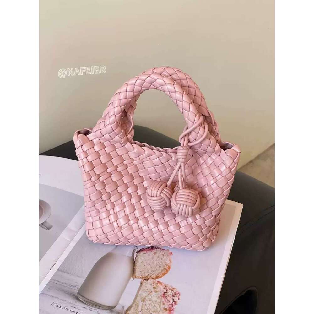 Basket Handwoven Mini 2025 New Soft Leather Women's Fashion Shoulder Crossbody Bag