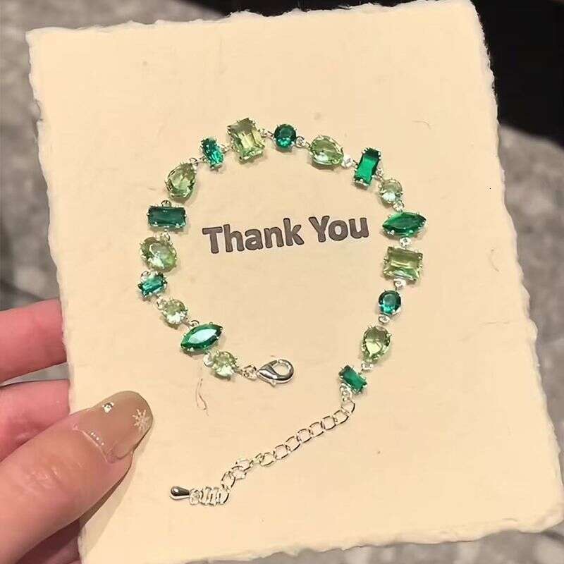 Luxury jewelry designer bracelet Irregular Zircon Water Drop Square Bracelet Summer Fresh Gentle Wristband Fashion Versatile Hand Jewelry Niche High-e