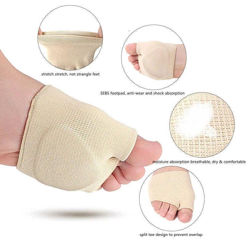 Silicone Gel Forefoot Pad High Heels Half Insoles Hallux Valgus Corrector Socks Metatarsal Pain Relief Insoles Foot Care Cushion 250613