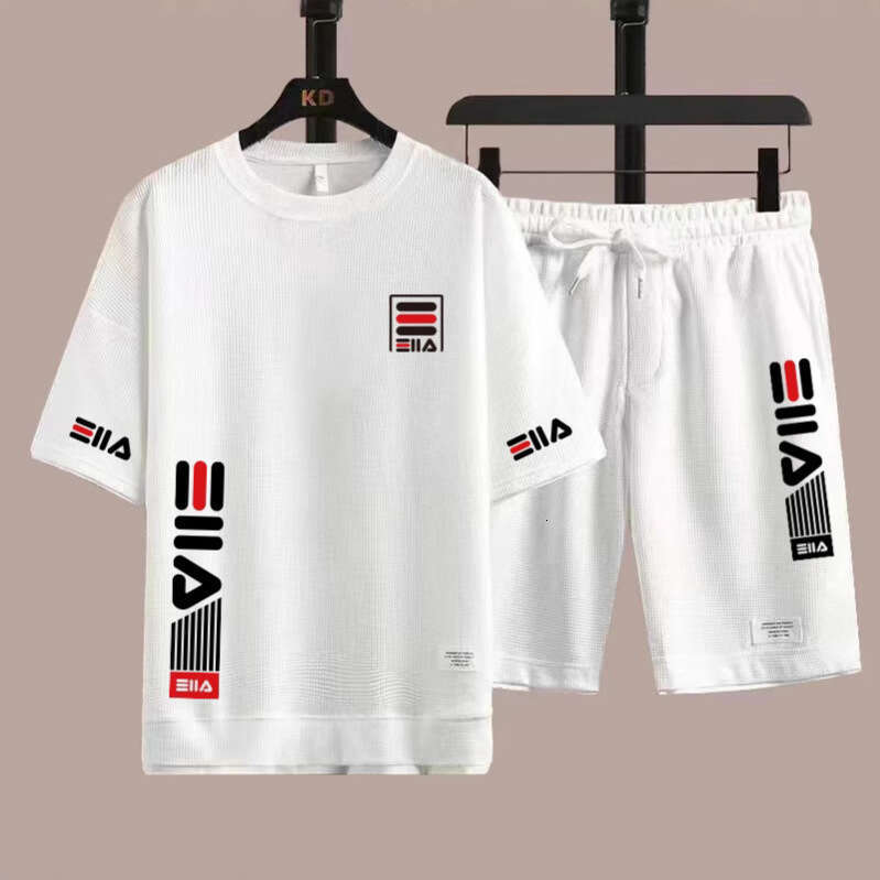 T-Shirt Summer Casual Sports Suit Breathable Fashion Men's Shorts Short Sleeve Set