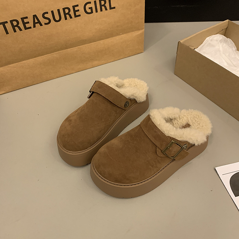 hot free shipping designer slippers for woman winter new Indoor outdoor Snow boots keep warm vintage classic Plush sandals