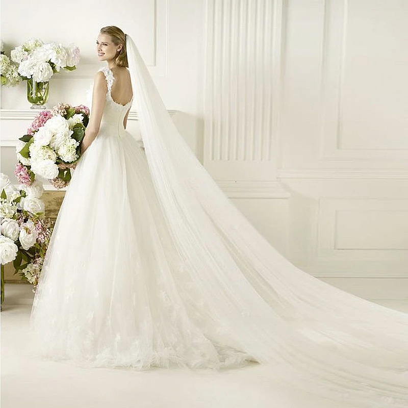 1 Layer Soft wide Tulle Bridal Veil Cathedral Length Wedding Veil with Comb in White Off-WhiteIvoryChampagne Black 250603