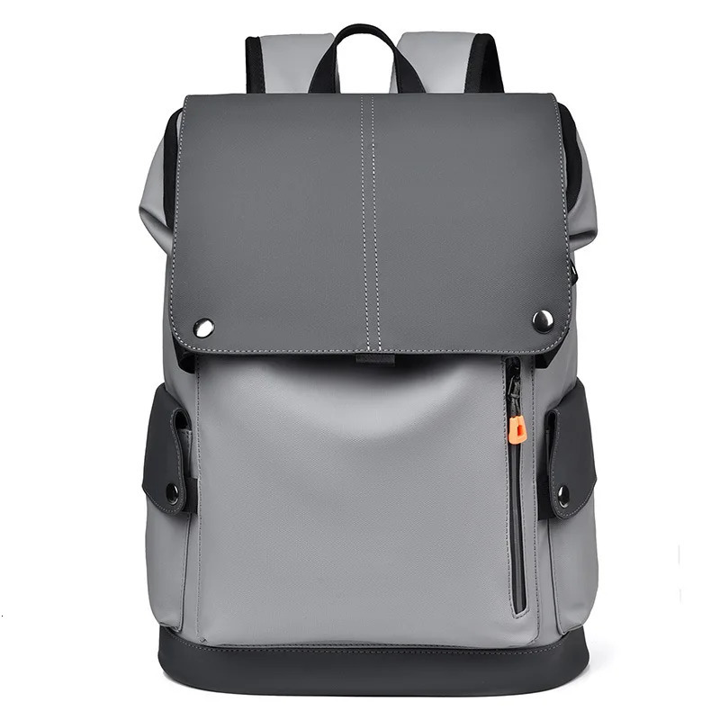 Simple Business Men Backpack Duffle Bag Waterproof Leather Travel Backpack Laptop Bag School Backpack for Boys 250609