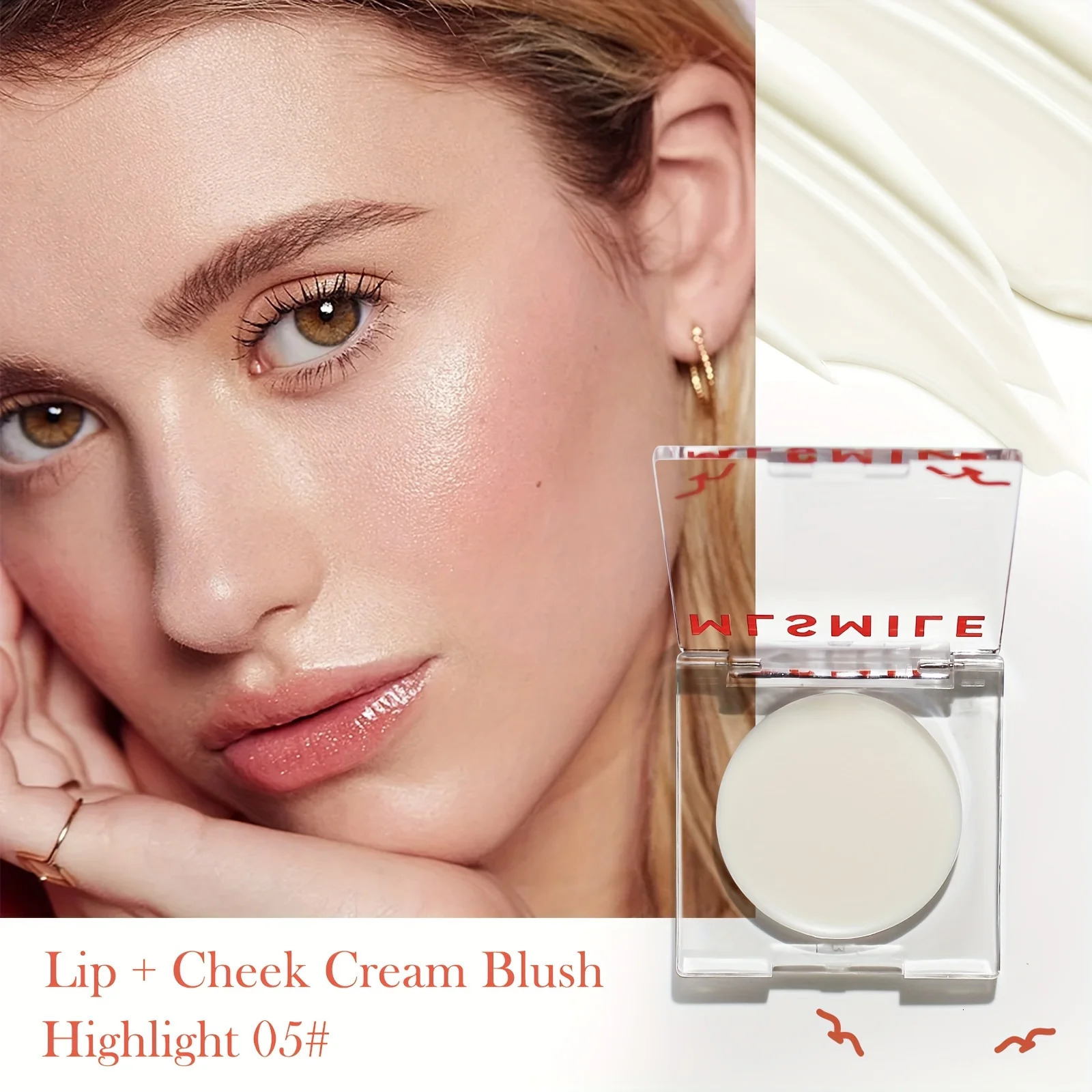 Travel Size Cream Blush Single Color Non-greasy and Water-resistant Face Blush Highlighte Stick Lightweight Finishing Makeup 250614
