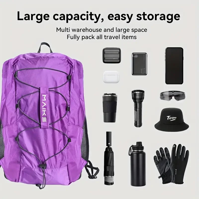 Maike Hiking Backpack Outdoor Sport Travel Bag Camping Mountaineering Travel for Women Men Small Hiking Backpack Shoulder Bag 250609