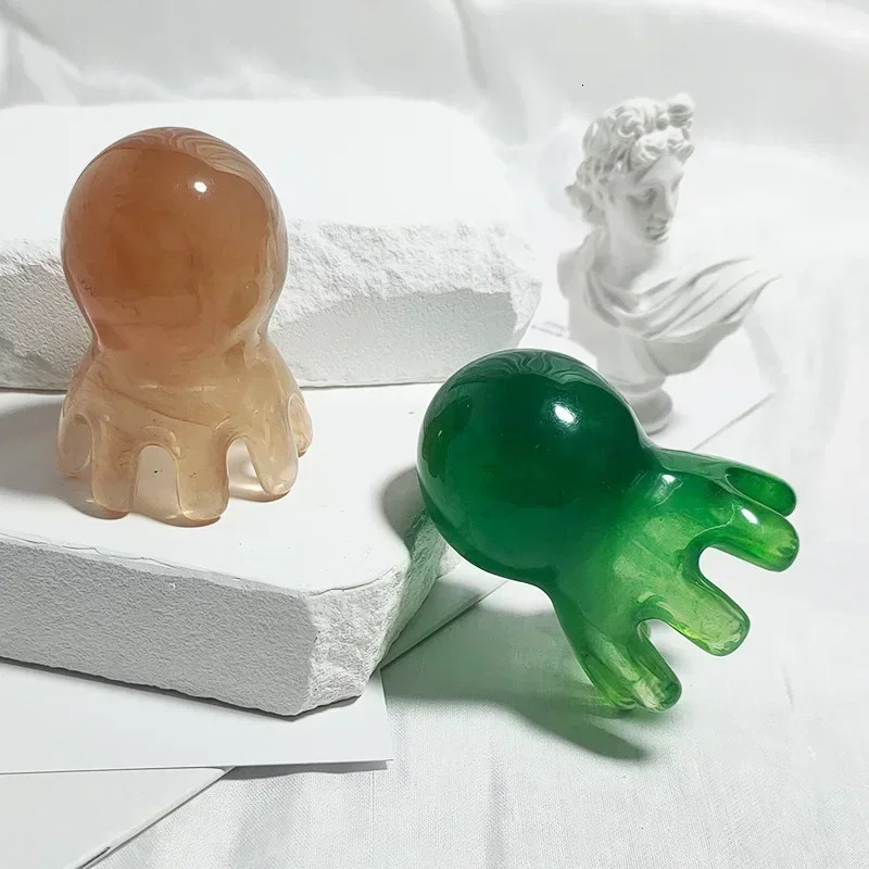 Resin Octopus Comb Head Massager Meridian Scraping Scalp Massage Acupuncture Spa Body Home Health Therapy Tool 250605