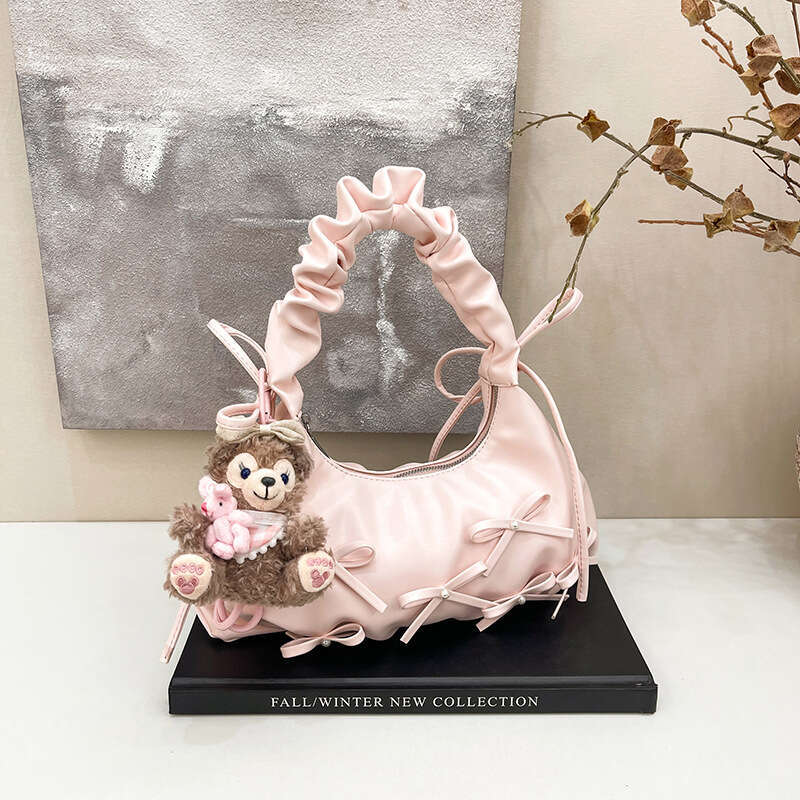 Korean Style Niche Pleated Handheld Dumpling for Women 2025 Summer New Trendy Casual Fashion Simple Shoulder Bag