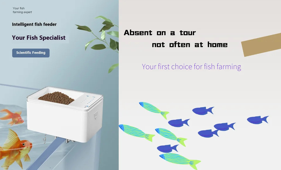 LED Aquarium Digital Fish Tank 70ml Intelligent Digital Automatic Fishes Feeder with Timer Pet Feeding Fish Food Dispenser Food 250613