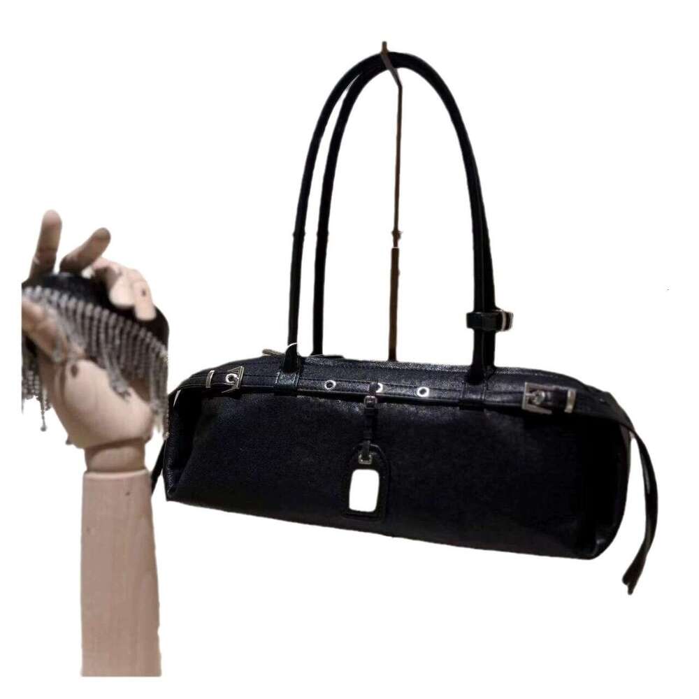 Genuine High-End Leather Niche Dachshund for Women 2024 Autumn Winter New Handbag Motorcycle Style Shoulder Baguette Bag